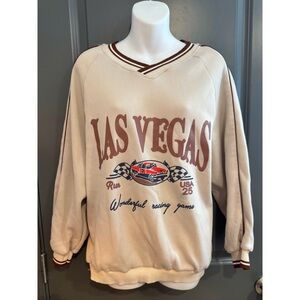 SHEIN Brown and White Striped Sweater